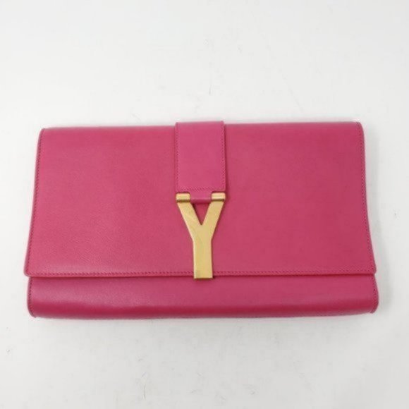 Authentic Saint Laurent Pink Gold Hardware Clutch - Picture 4 of 16
